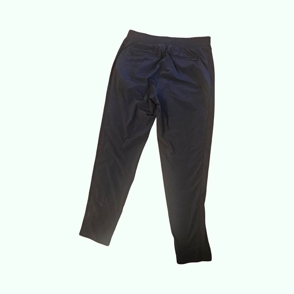 Athleta Womens Black Ribbed‎ Waistband Tapered Active Pants Size 6